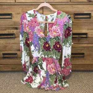 Show Me Your MUMU Floral Romper